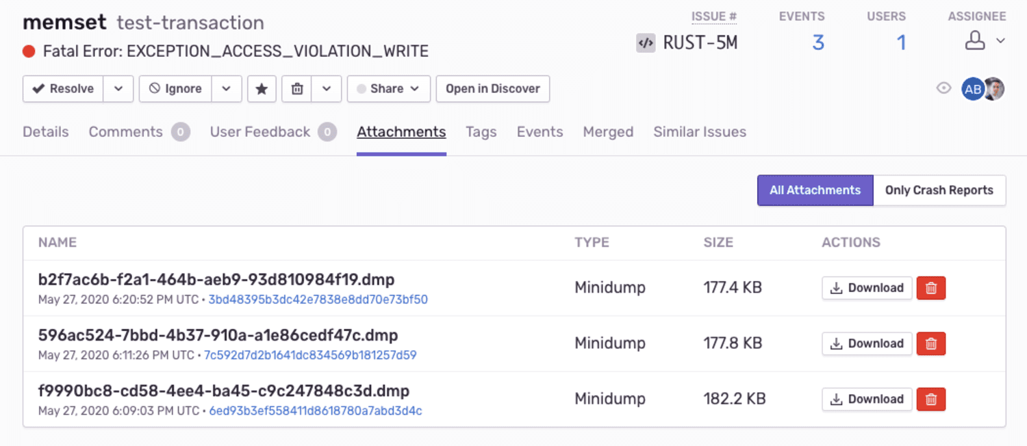 Attachments List Example